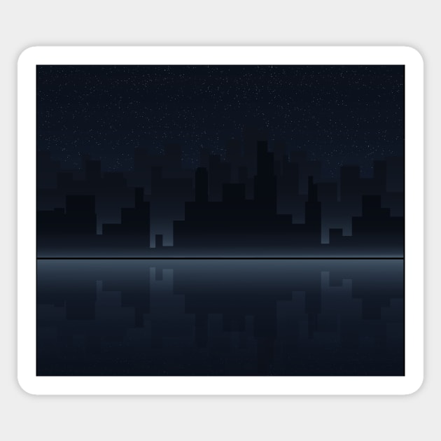 Cityscape Sticker by BeCreativeArts